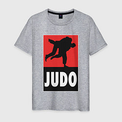 Футболка хлопковая мужская Judo, цвет: меланж