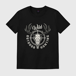 Футболка хлопковая мужская Wild hunting, цвет: черный