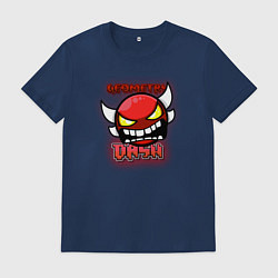 Футболка хлопковая мужская Geometry Dash, цвет: тёмно-синий