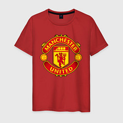 Футболка хлопковая мужская Манчестер Юнайтед Роналду 2021, цвет: красный