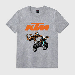 Футболка хлопковая мужская KTM МОТОКРОСС Z, цвет: меланж