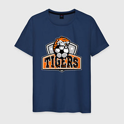 Футболка хлопковая мужская Football Tigers, цвет: тёмно-синий