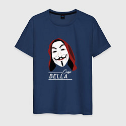Футболка хлопковая мужская Bella Ciao, цвет: тёмно-синий