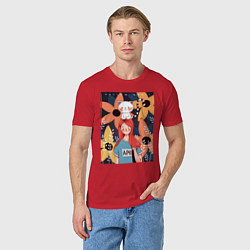 Футболка хлопковая мужская Hello april, цвет: красный — фото 2