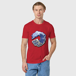 Футболка хлопковая мужская Great Wave, цвет: красный — фото 2