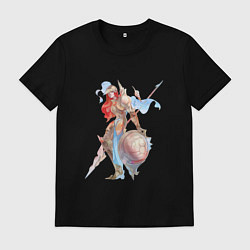 Футболка хлопковая мужская Воин моря, цвет: черный