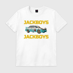 Футболка хлопковая мужская Jackboys, цвет: белый