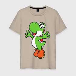 Футболка хлопковая мужская Yoshi, цвет: миндальный