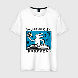 Футболка хлопковая мужская Wu-Forever, цвет: белый