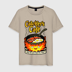 Футболка хлопковая мужская Calcifer cook, цвет: миндальный