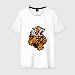 Футболка хлопковая мужская Boom Tiger, цвет: белый