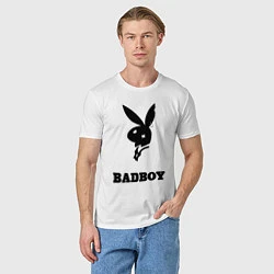 Футболка хлопковая мужская BAD BOY PLAYBOY, цвет: белый — фото 2