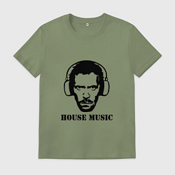 Футболка хлопковая мужская Dr House music, цвет: авокадо