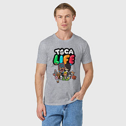 Футболка хлопковая мужская Toca Life, цвет: меланж — фото 2