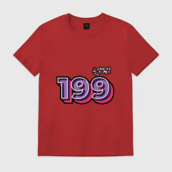 Футболка хлопковая мужская Игрок - 199, цвет: красный