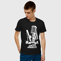 Футболка хлопковая мужская Arctic Monkeys, рок, цвет: черный — фото 2