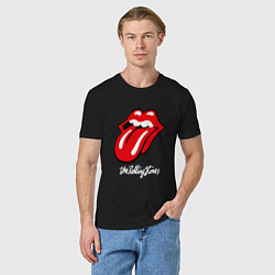 Футболка хлопковая мужская Rolling Stones Роллинг Стоунз, цвет: черный — фото 2