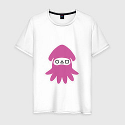Футболка хлопковая мужская Squid Pink, цвет: белый