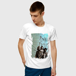 Футболка хлопковая мужская PINK FLOYD, постер, цвет: белый — фото 2