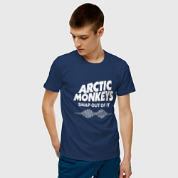 Футболка хлопковая мужская Arctic Monkeys, группа, цвет: тёмно-синий — фото 2
