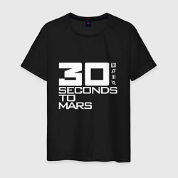 Футболка хлопковая мужская 30 Seconds To Mars logo, цвет: черный