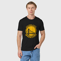 Футболка хлопковая мужская Golden state Warriors NBA, цвет: черный — фото 2