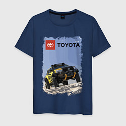 Футболка хлопковая мужская Toyota Racing Team, desert competition, цвет: тёмно-синий