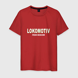 Футболка хлопковая мужская LOKOMOTIV from Moscow, цвет: красный