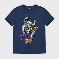 Футболка хлопковая мужская Space disco bang!, цвет: тёмно-синий