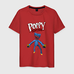 Футболка хлопковая мужская Poppy Playtime: Monster Huggy, цвет: красный