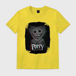Футболка хлопковая мужская Poppy Playtime: Glitch, цвет: желтый