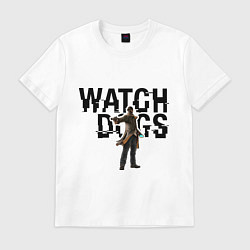 Футболка хлопковая мужская Watch Dogs, цвет: белый