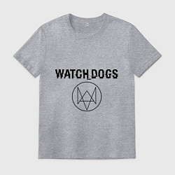 Футболка хлопковая мужская Watch Dogs, цвет: меланж