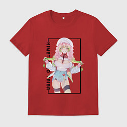 Футболка хлопковая мужская Мицури Канродзи Клинок, рассекающий демонов, цвет: красный