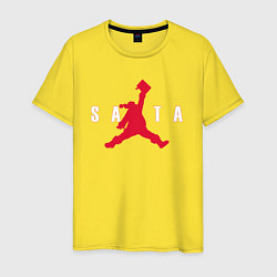 Футболка хлопковая мужская AIR SANTA - ЭЙР САНТА, цвет: желтый