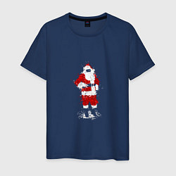 Футболка хлопковая мужская My Santa, цвет: тёмно-синий