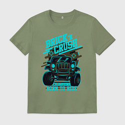 Футболка хлопковая мужская Авто чемпион дорог, цвет: авокадо