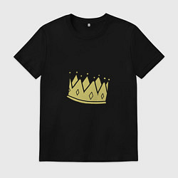 Футболка хлопковая мужская Граффити царь, цвет: черный
