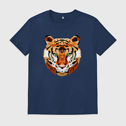 Футболка хлопковая мужская ГЕОТИГР, цвет: тёмно-синий