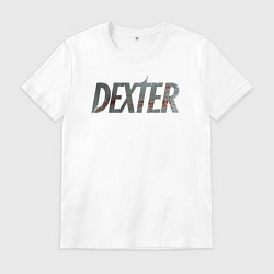 Футболка хлопковая мужская Кровь на пленке лого, цвет: белый