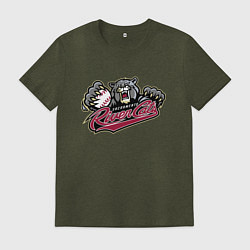 Футболка хлопковая мужская Sacramento River Cats - baseball team, цвет: меланж-хаки