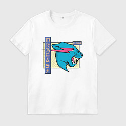 Футболка хлопковая мужская Mr Beast Japan Coton, цвет: белый