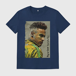 Футболка хлопковая мужская Neymar Junior - Brazil national team, цвет: тёмно-синий