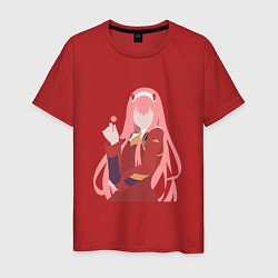 Футболка хлопковая мужская Zero Two 03 Darling, цвет: красный