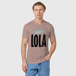 Футболка хлопковая мужская Unreal lola, цвет: пыльно-розовый — фото 2