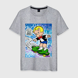 Футболка хлопковая мужская Richie Rich ALEC ART, цвет: меланж