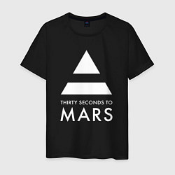 Футболка хлопковая мужская 30 Seconds to Mars: 30 секунд, цвет: черный