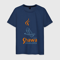 Футболка хлопковая мужская Senior Shawa Developer, цвет: тёмно-синий