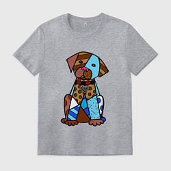 Футболка хлопковая мужская Romero B Dog, цвет: меланж