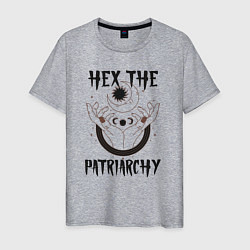 Футболка хлопковая мужская Hex the patriarchy, цвет: меланж